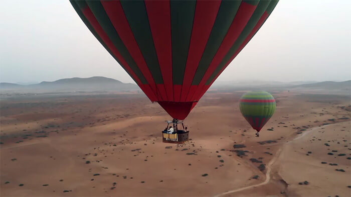 Vol en montgolfière au dessus de Marrakech