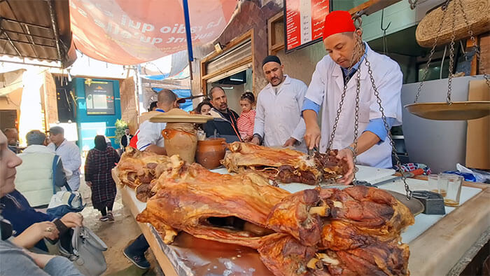 Restaurant de vente de Méchoui Place Jemaa El-Fna